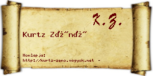 Kurtz Zénó névjegykártya